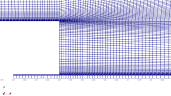 図3：Bluff body拡大図(Medium格子)