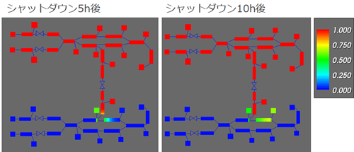 図10　シャットダウン後の基地由来ガス分布（パッシブスカラーによるトレーサー機能）