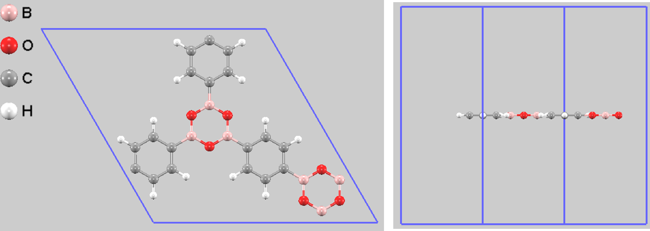 COF-1 monolayer model cell