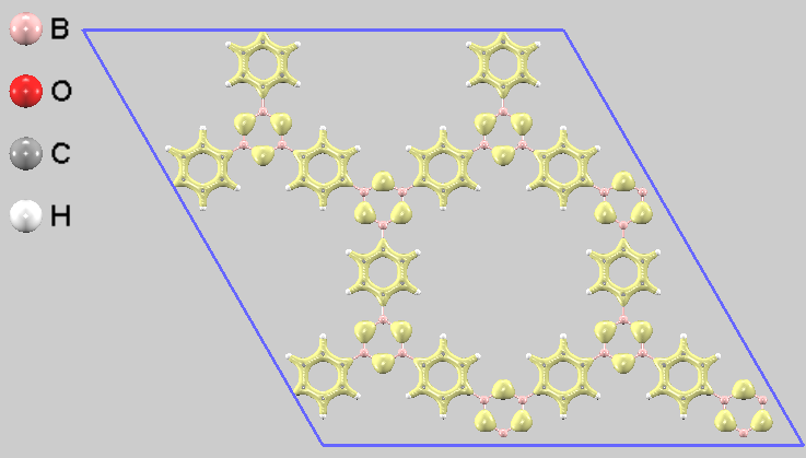 Total charge density of COF-1 monolayer