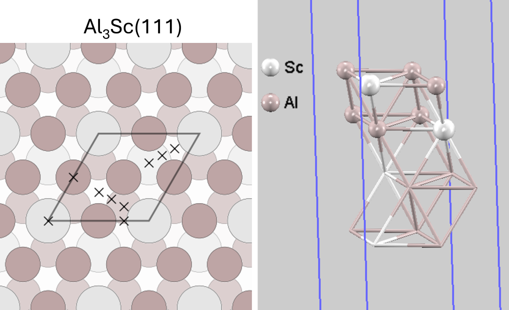 Al3Sc(111) 計算モデル