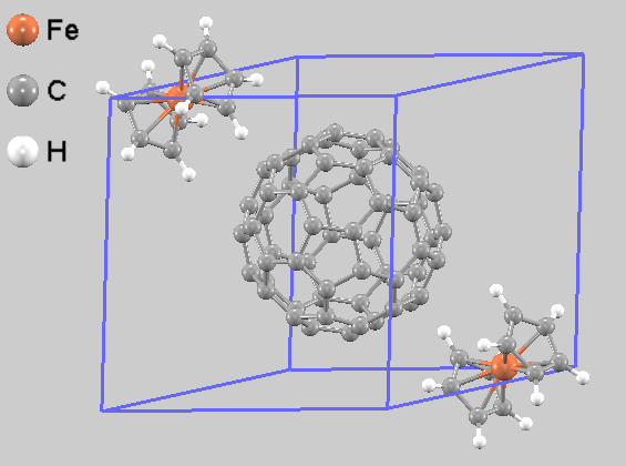 Optimized structure of C60(ferrocene)2