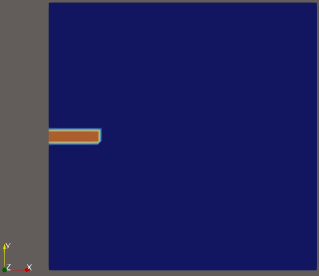 初期亀裂モデルの模式図