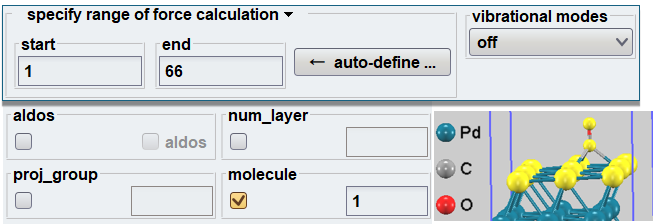 GUIでのPartial Hessian設定