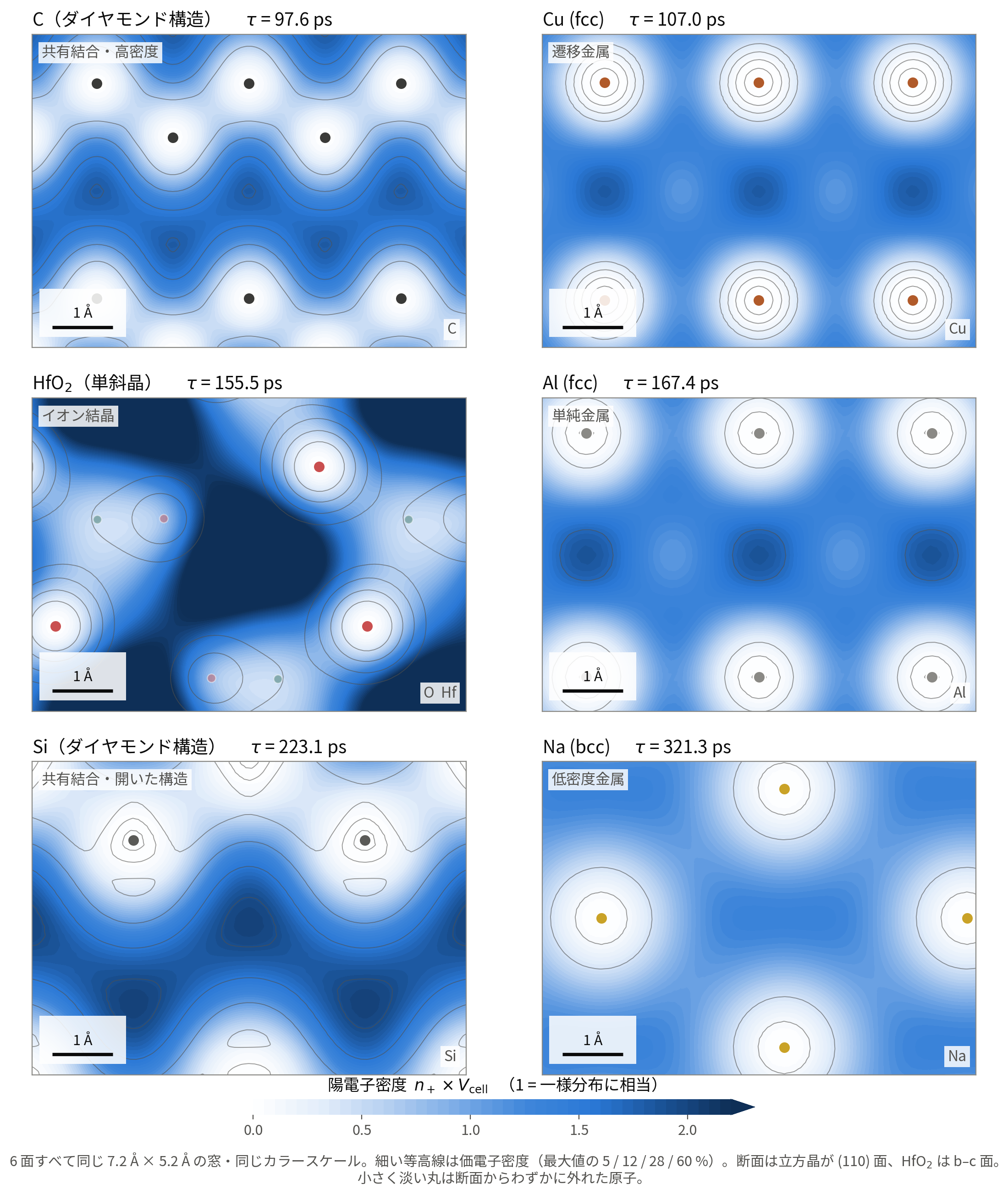 陽電子密度の断面図
